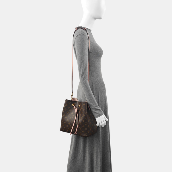 NÉONOÉ MM Monogram Coated Canvas Brown