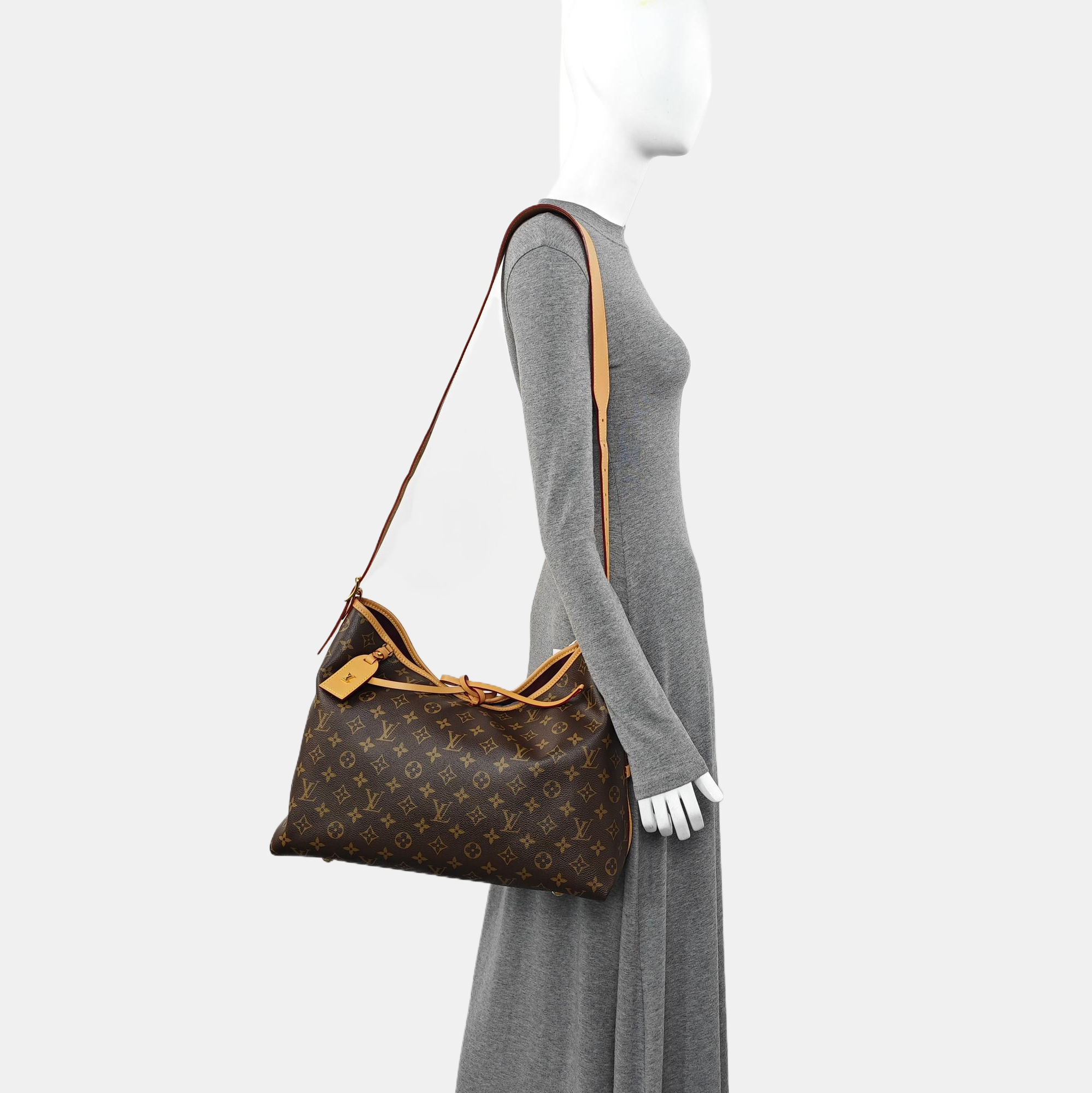 CARRYALL MM Monogram Coated Canvas Brown