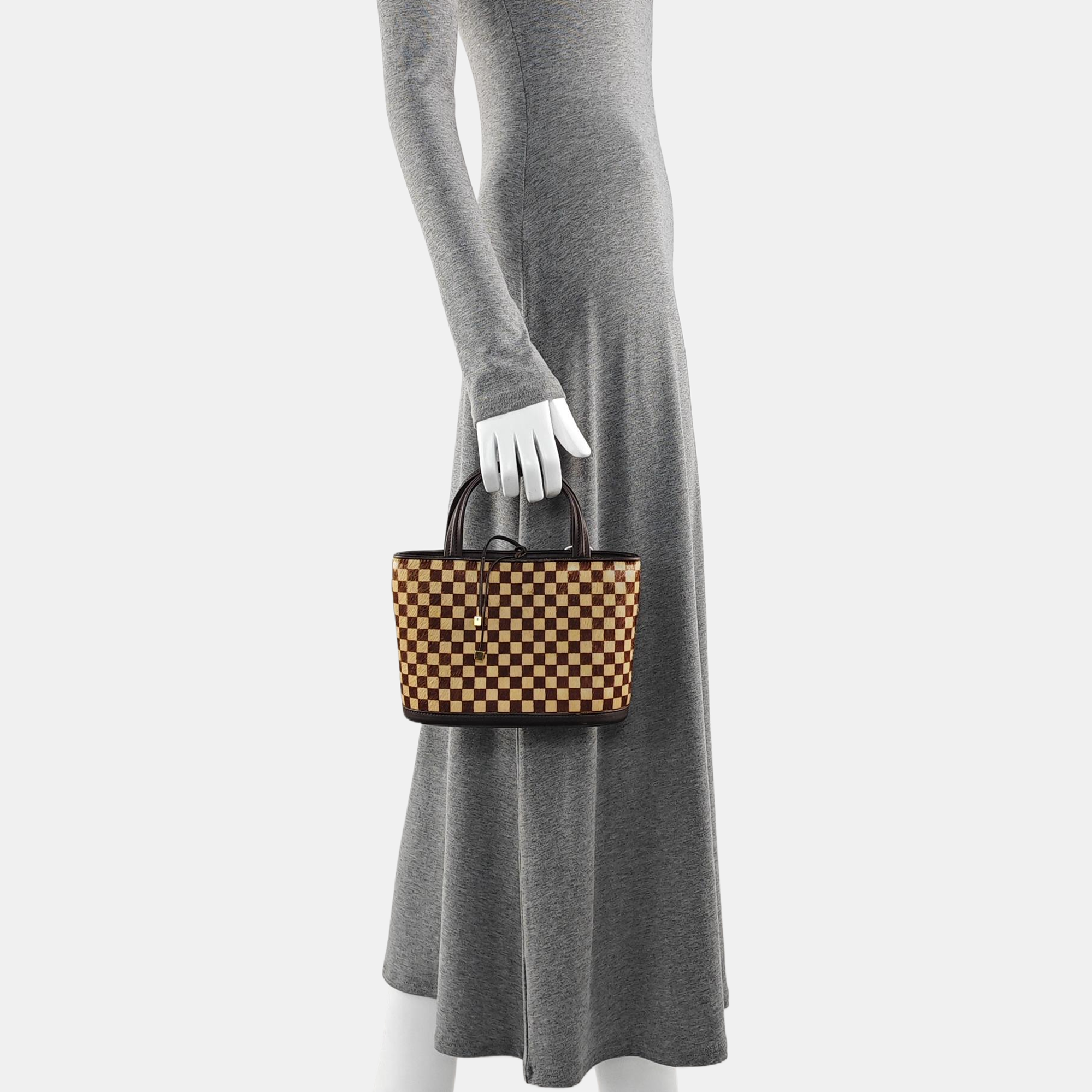 IMPALA Damier Ebene Horsehair Brown