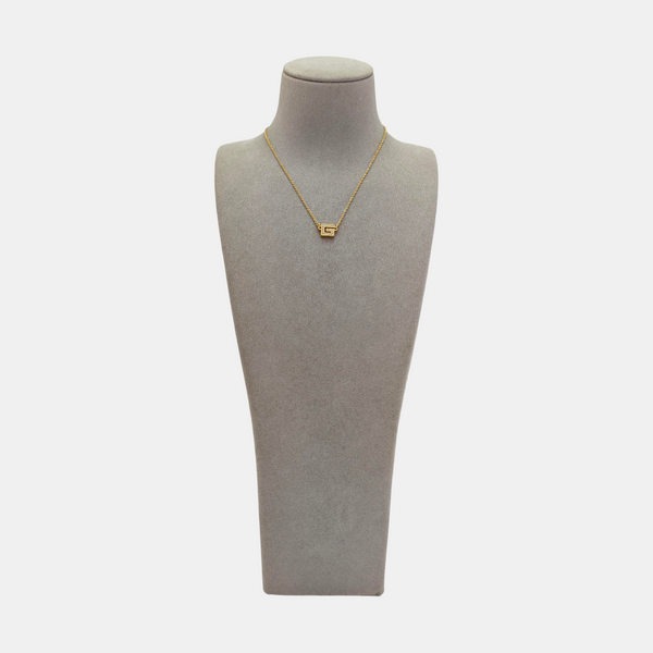 G Cube Metal Gold Necklace