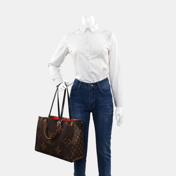 ONTHEGO MM Monogram Coated Canvas Brown