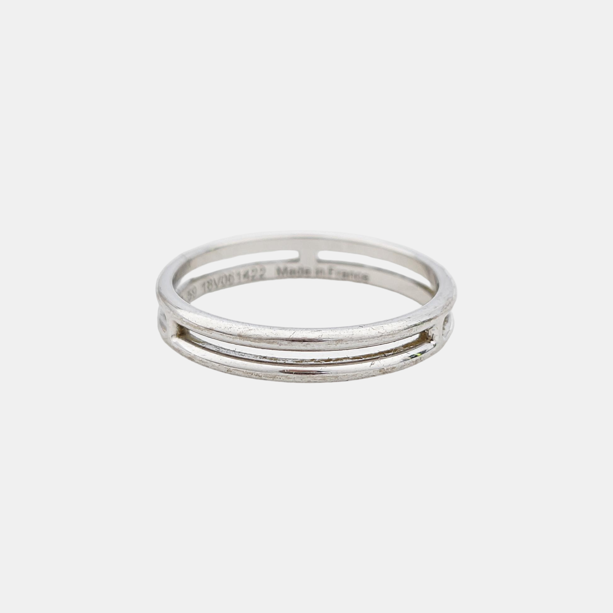 Ariane 18k White Gold Silver Ring EU 59