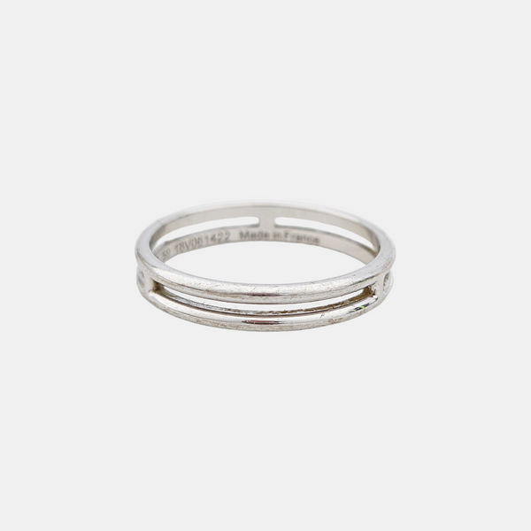 Ariane 18k White Gold Silver Ring EU 59