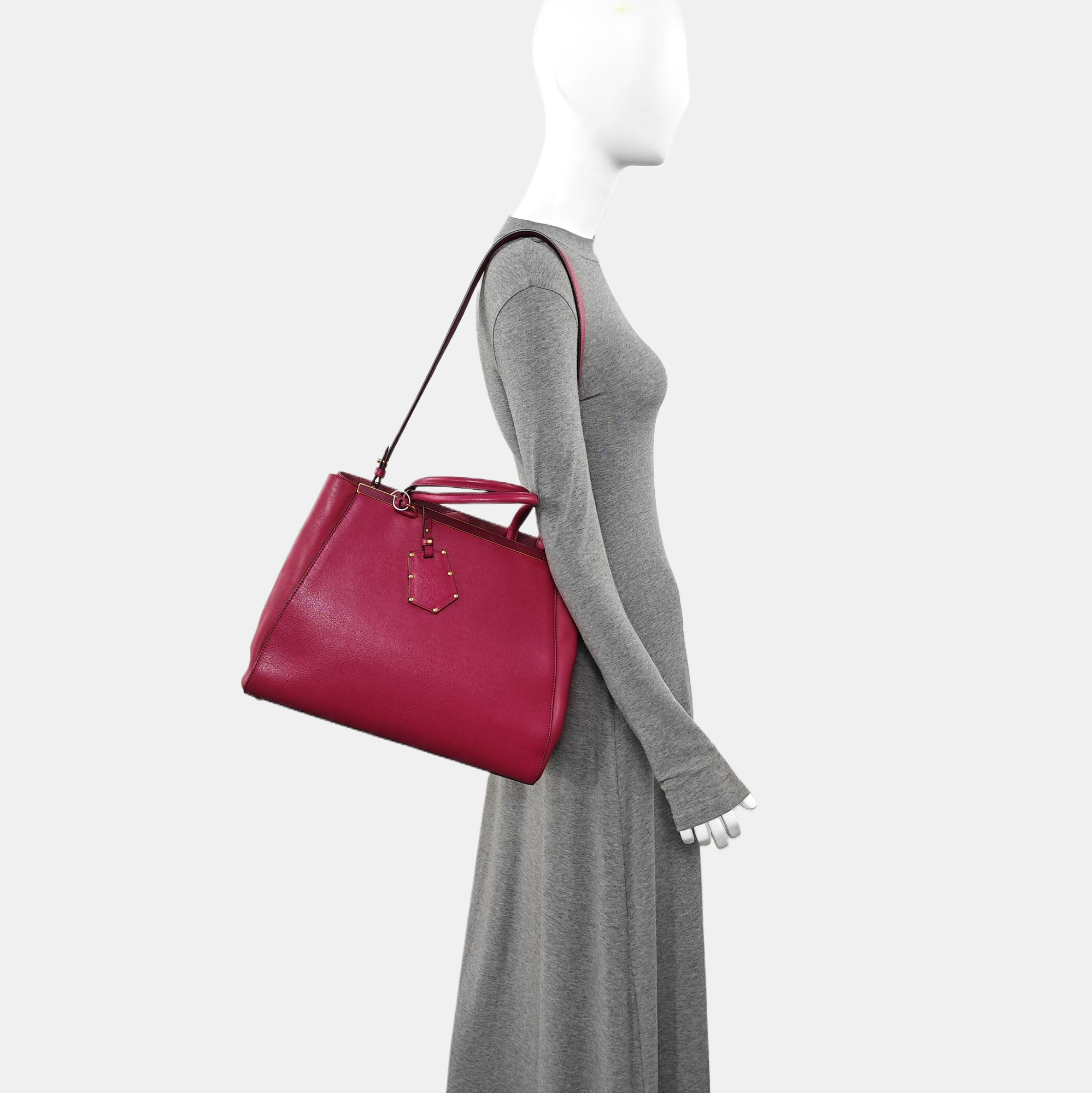2 Jours Medium Calfskin Red