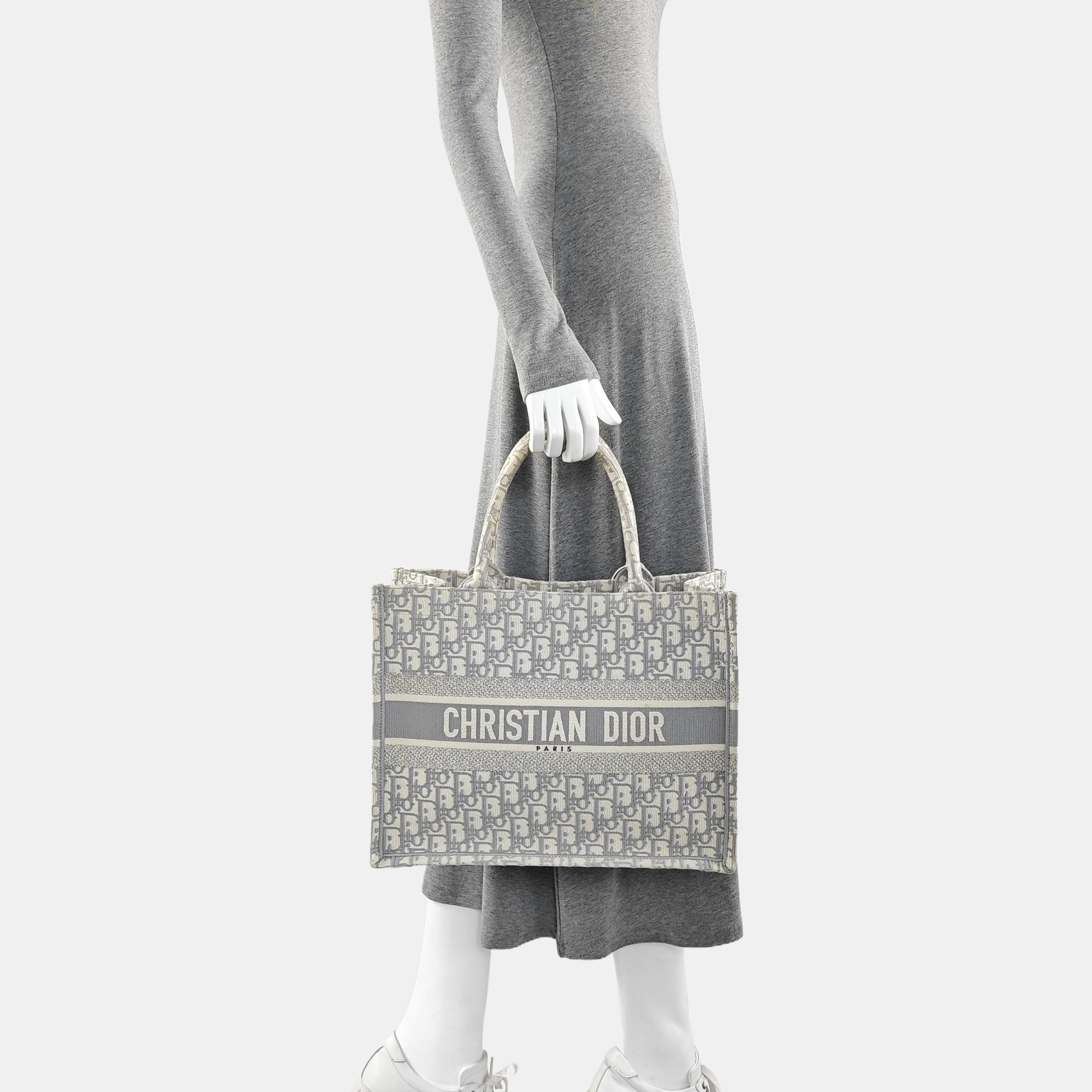 Book Tote Medium Oblique Canvas Gray
