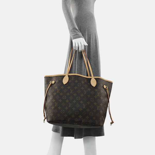 NEVERFULL MM Monogram Coated Canvas Brown