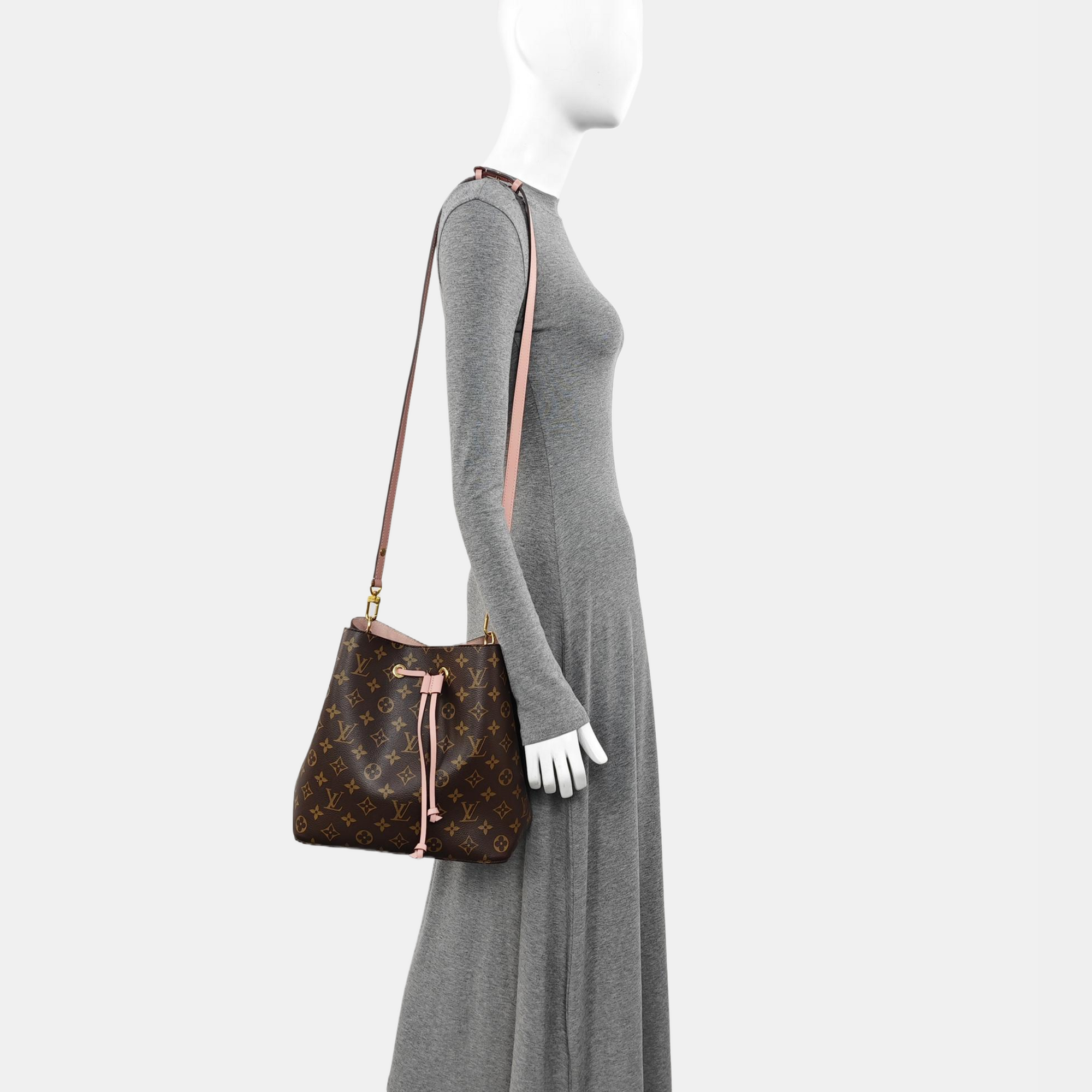 NÉONOÉ MM Monogram Coated Canvas Brown
