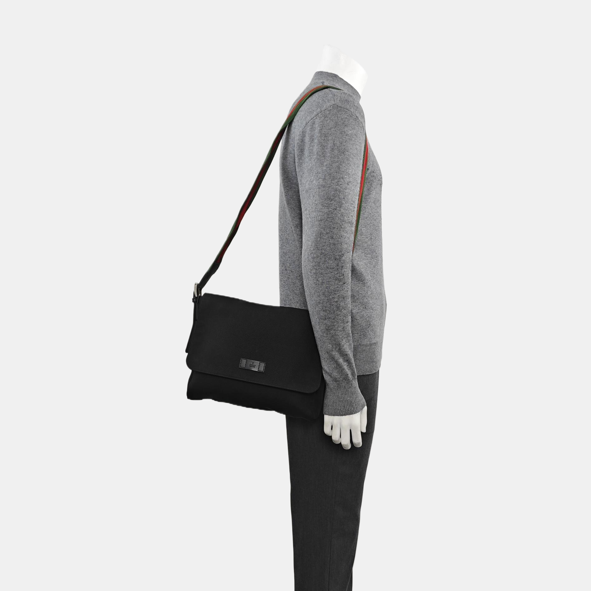 Canvas Crossbody Bag Black
