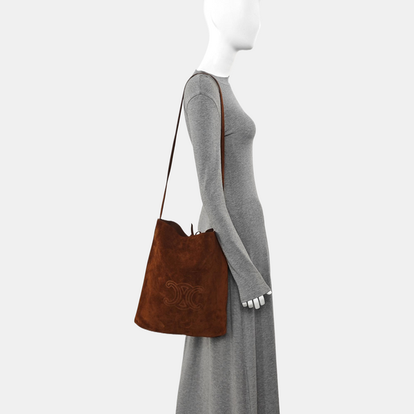 Suede Shoulder Bag Brown