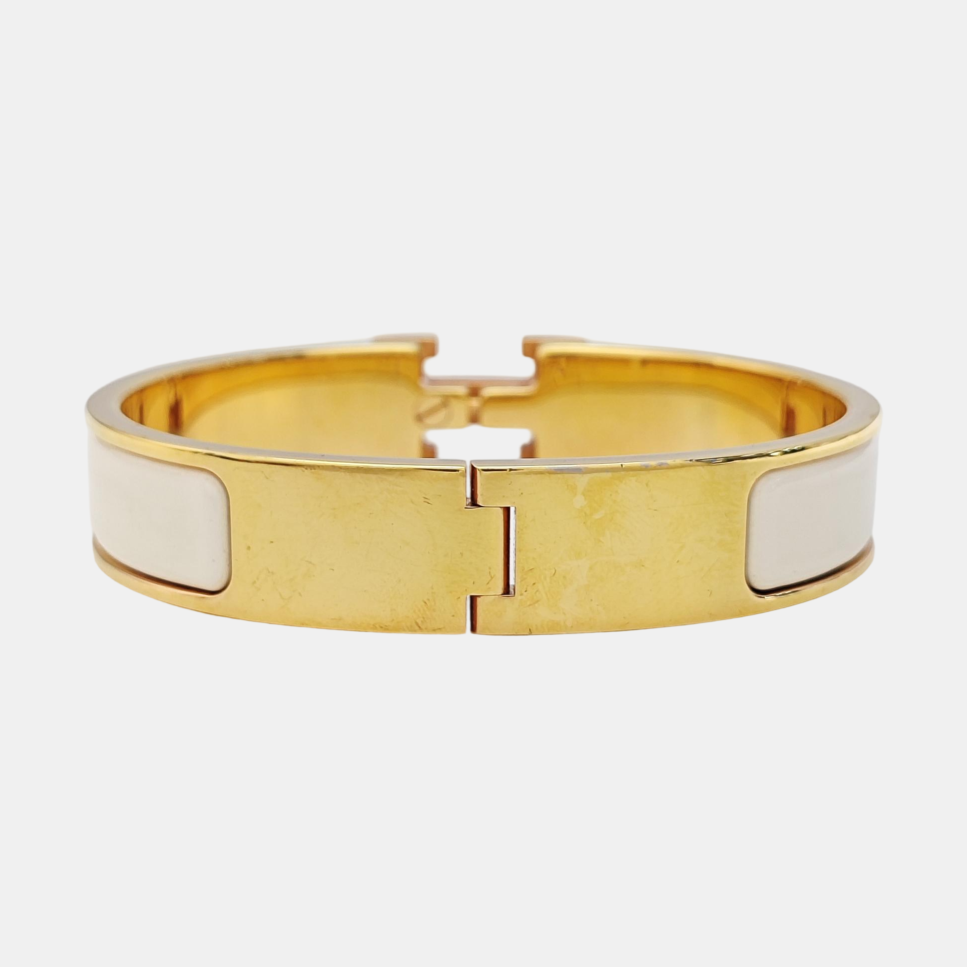 Clic H Metal Gold Bangle