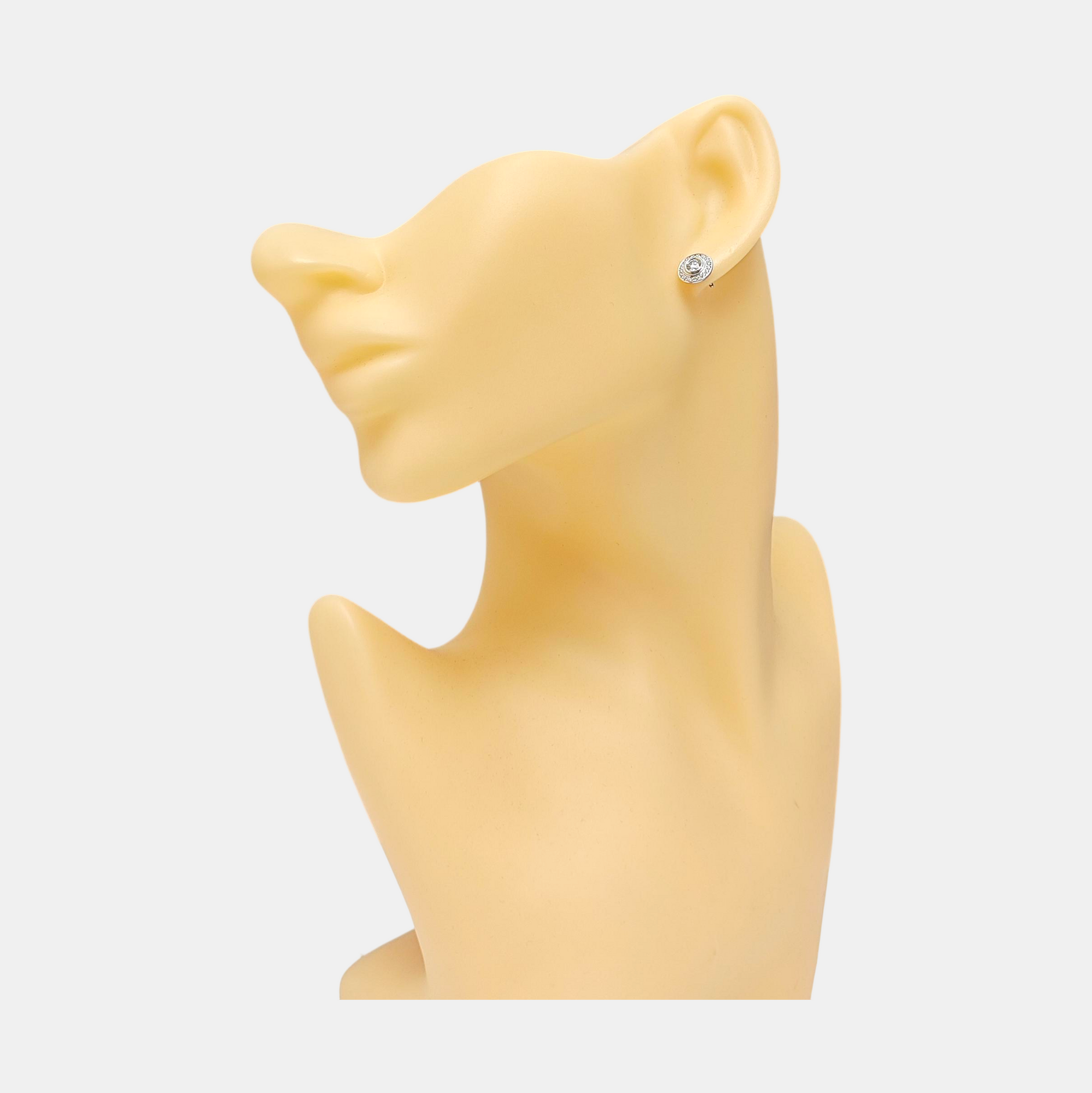 CARTIER D'AMOUR 18k White Gold Silver Stud Earrings