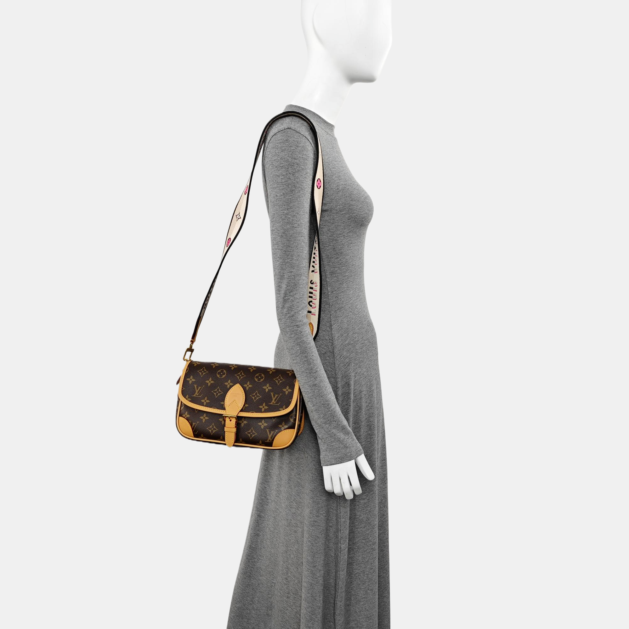 DIANE Monogram Coated Canvas Brown