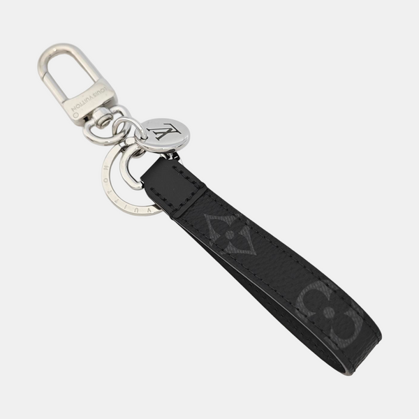 Coated Canvas Bag Charm Black