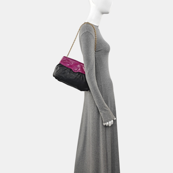 Calfskin Top Handle Bag Black
