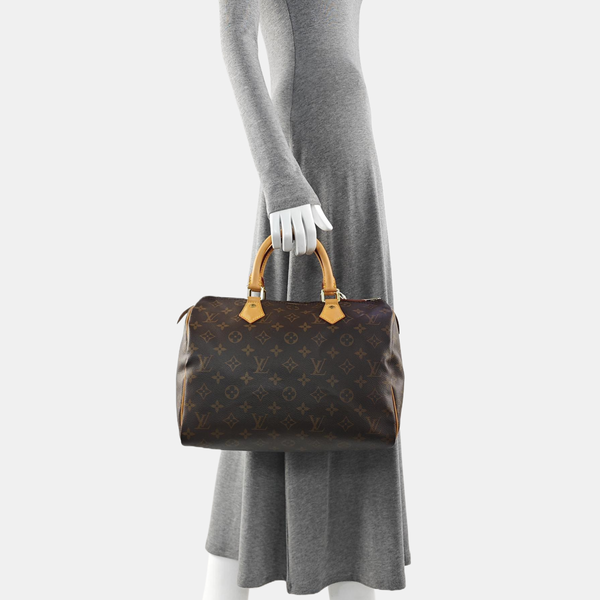 SPEEDY 30 Monogram Coated Canvas Brown