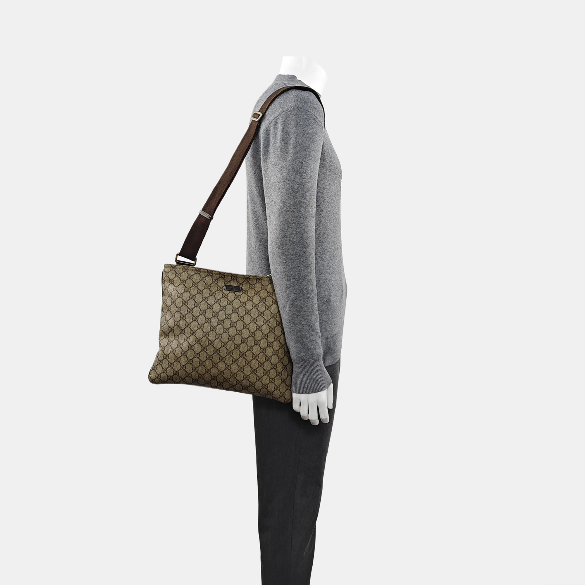 GG Supreme Monogram Coated Canvas Black