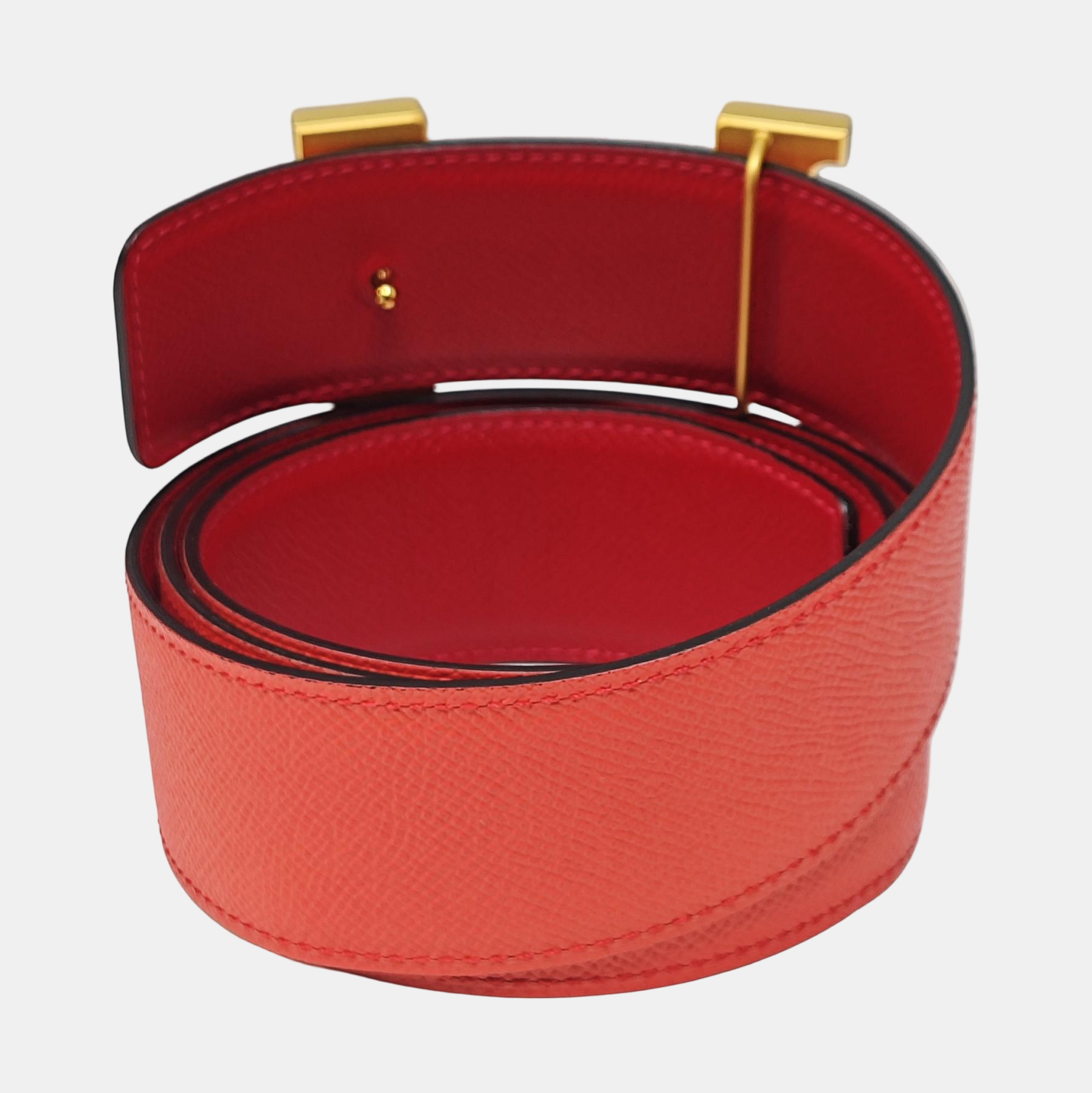 Leather Belt Red
