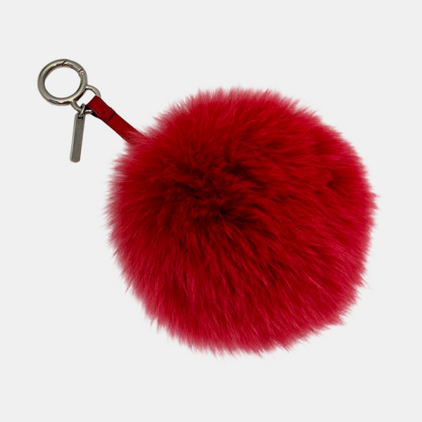 Fabric Bag Charm Red