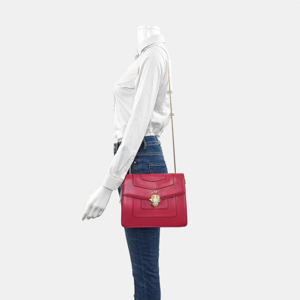SERPENTI FOREVER Medium Quilted Calfskin Red