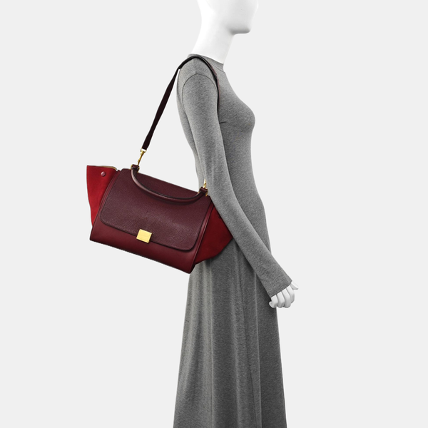 TRAPEZE Medium Calfskin Red