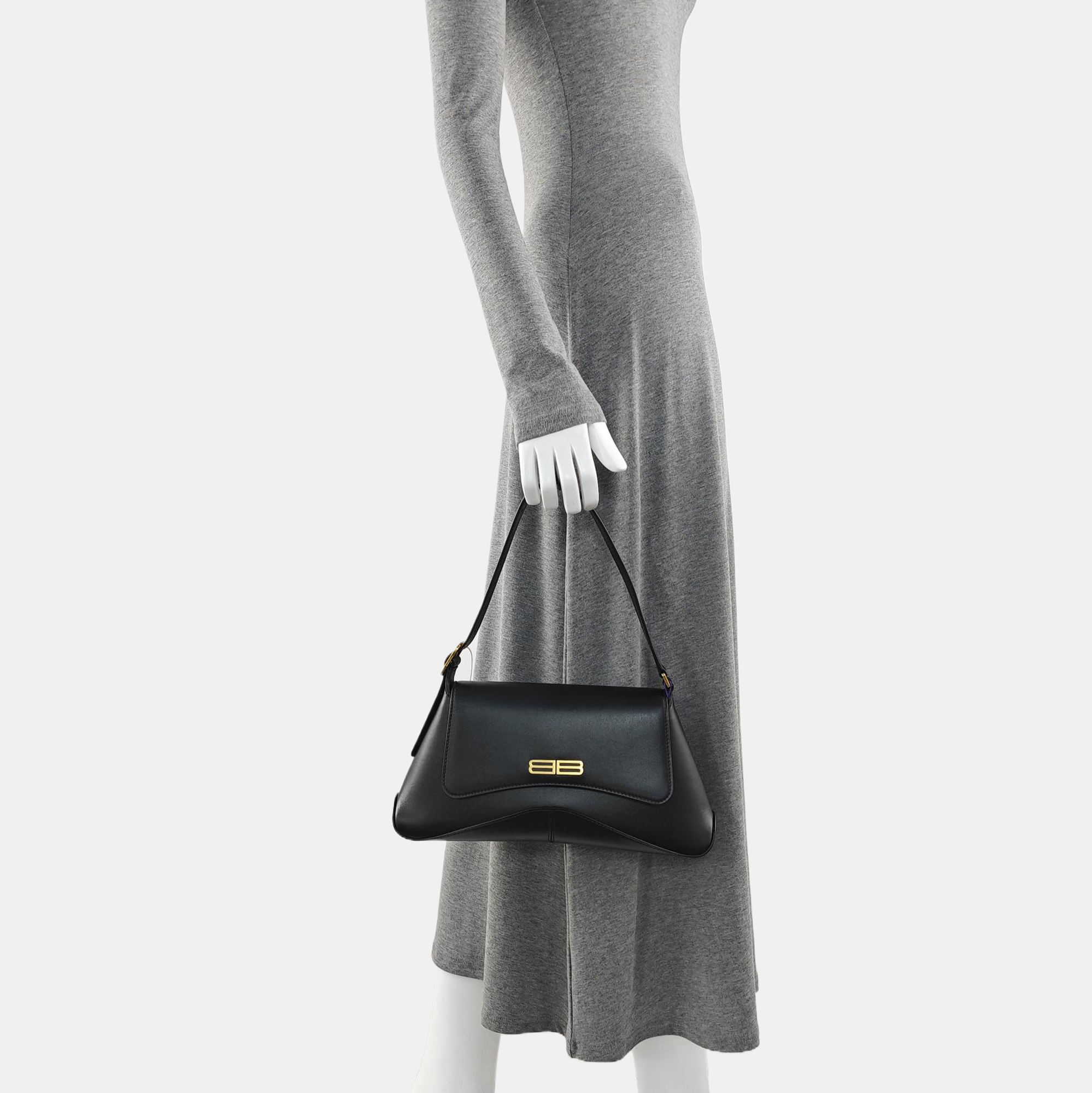 Calfskin Shoulder Bag Black