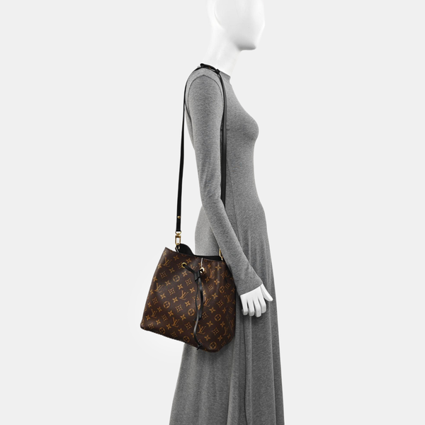 NÉONOÉ MM Monogram Coated Canvas Brown