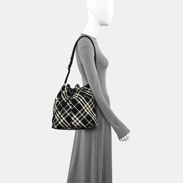 Canvas Bucket Bag Medium Black