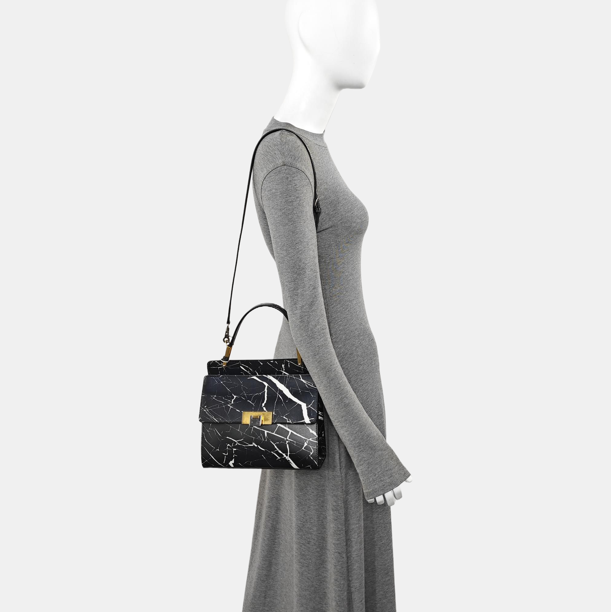 Calfskin Shoulder Bag Black