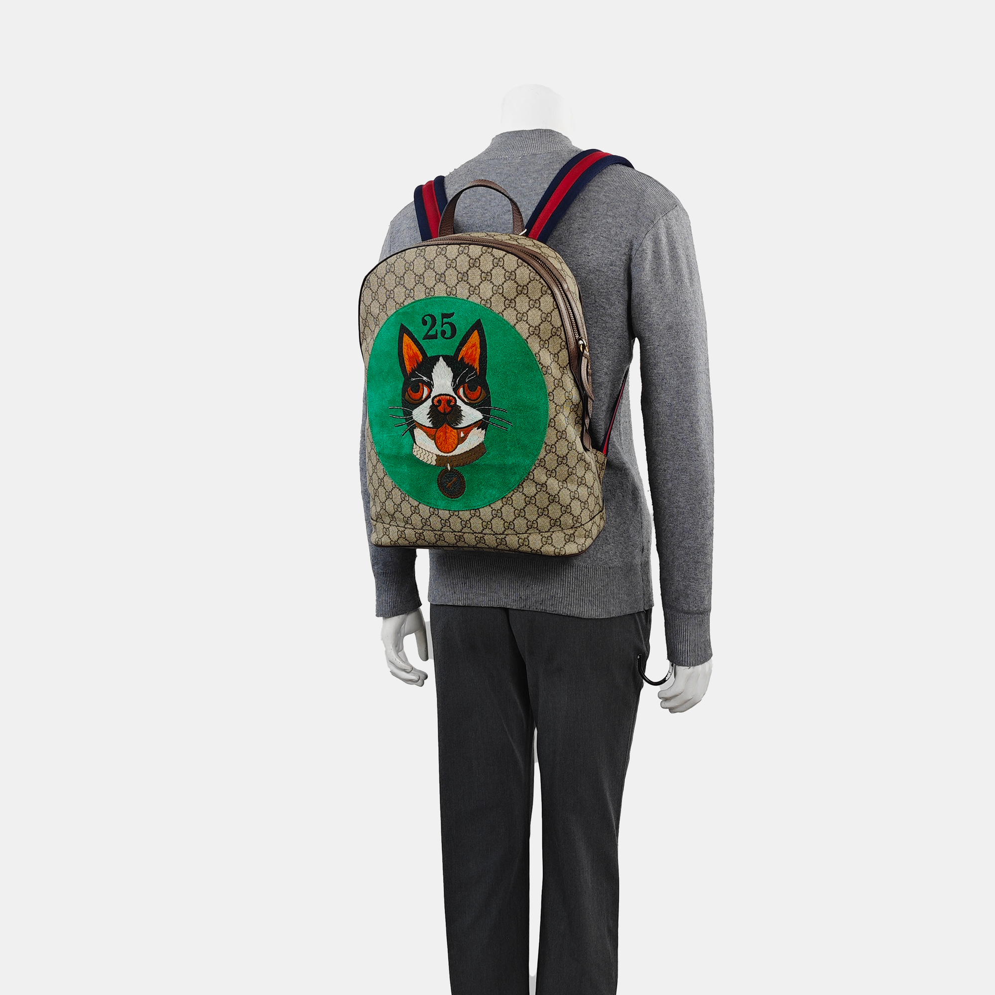 Monogram Coated Canvas Backpack Black