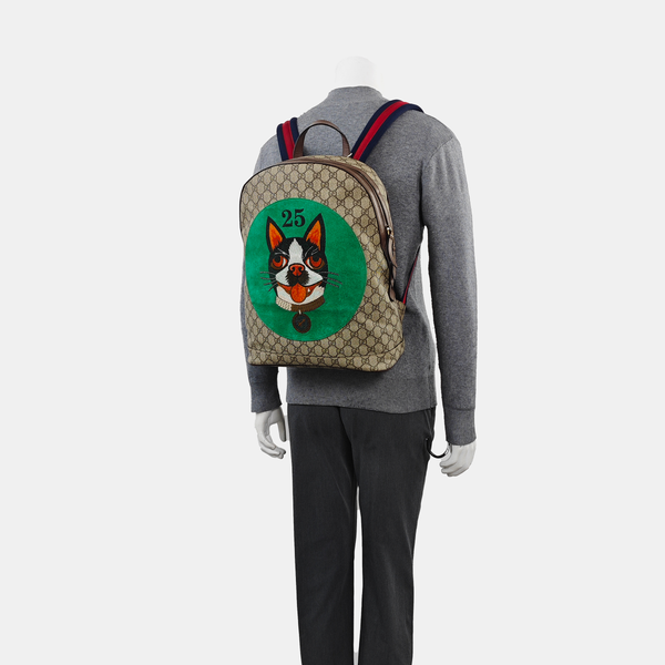 Monogram Coated Canvas Backpack Black