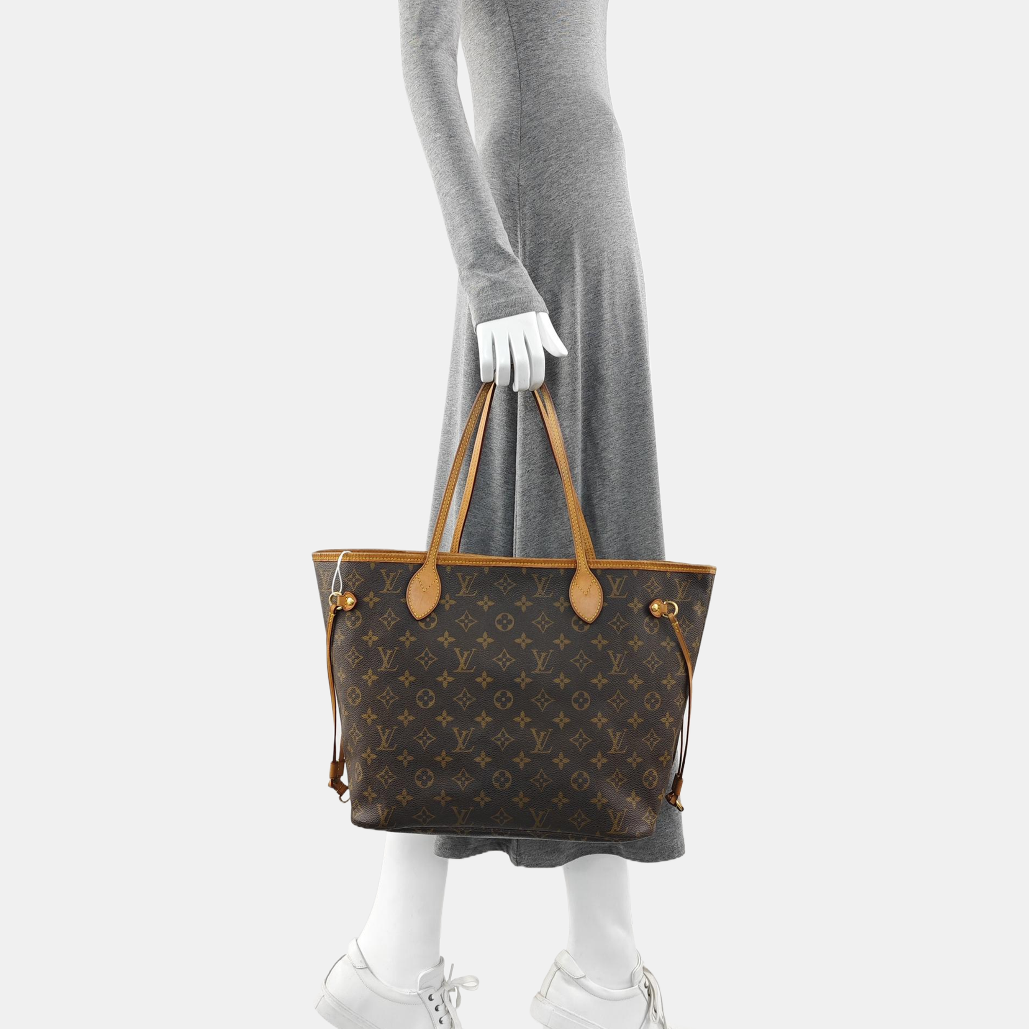 NEVERFULL MM Monogram Coated Canvas Brown