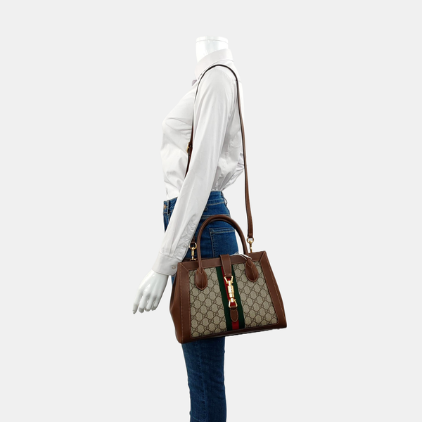 Jackie 1961 Medium Coated Canvas Beige