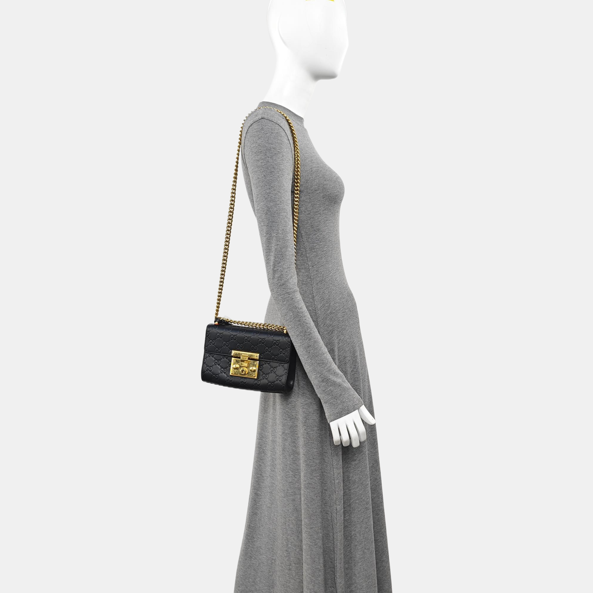 Padlock Small Monogram Calfskin Black