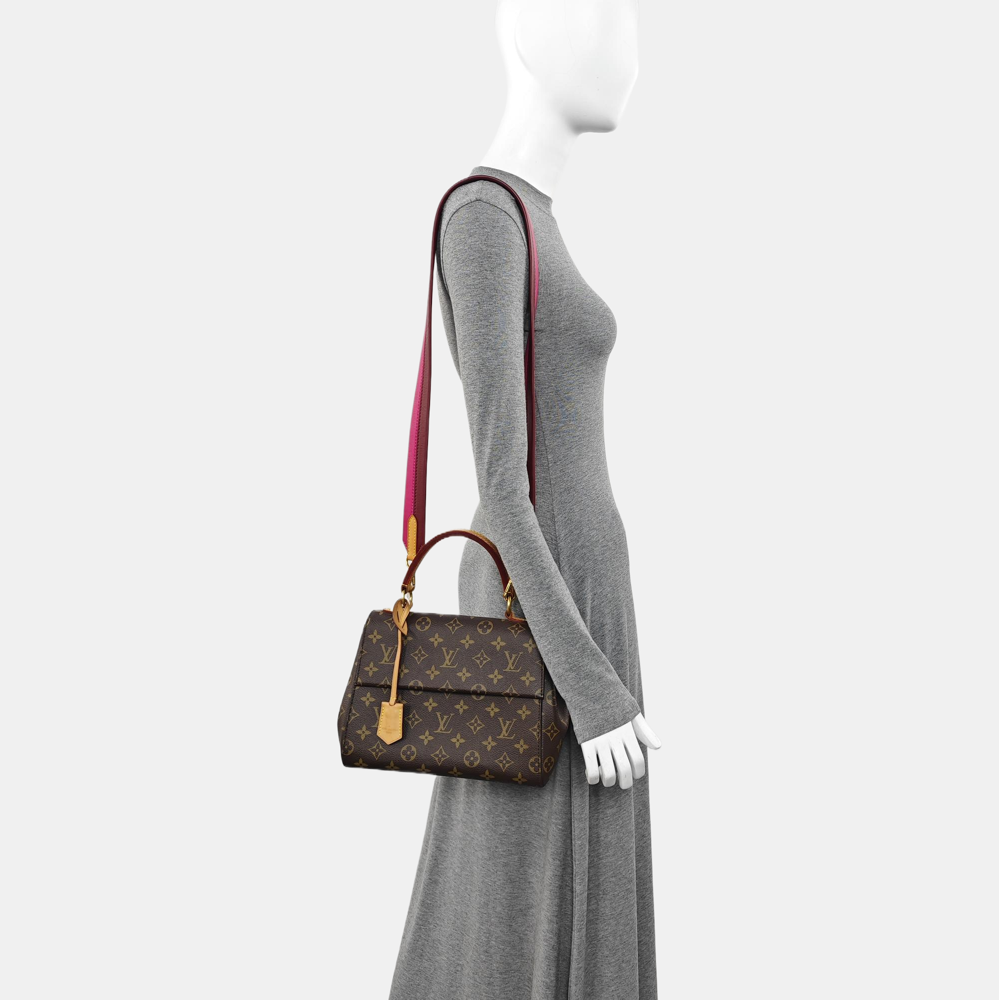 CLUNY PM Monogram Coated Canvas Brown