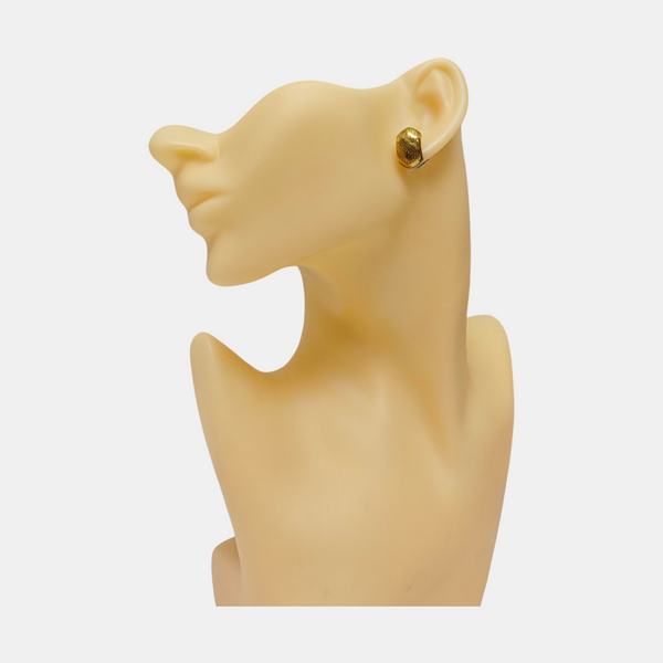 Metal Gold Clip On Earrings