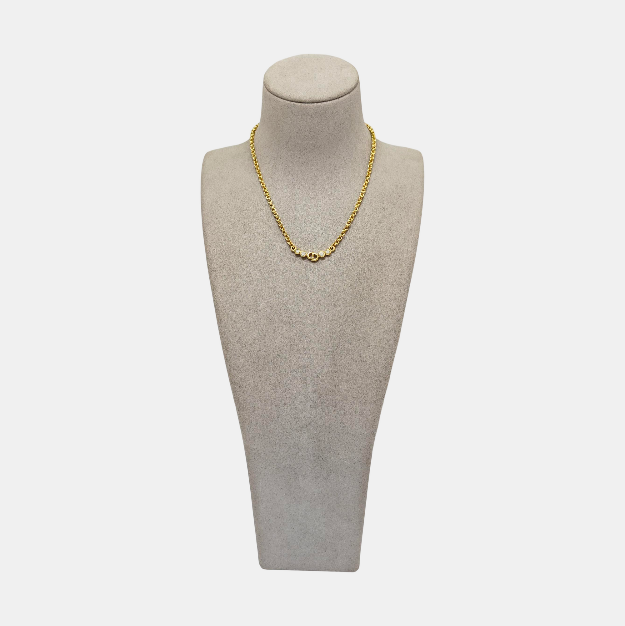 Petit CD Metal Gold Necklace