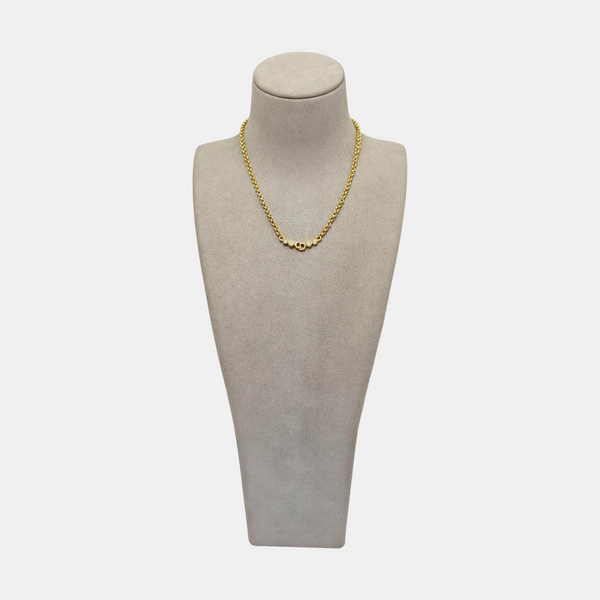 Petit CD Metal Gold Necklace