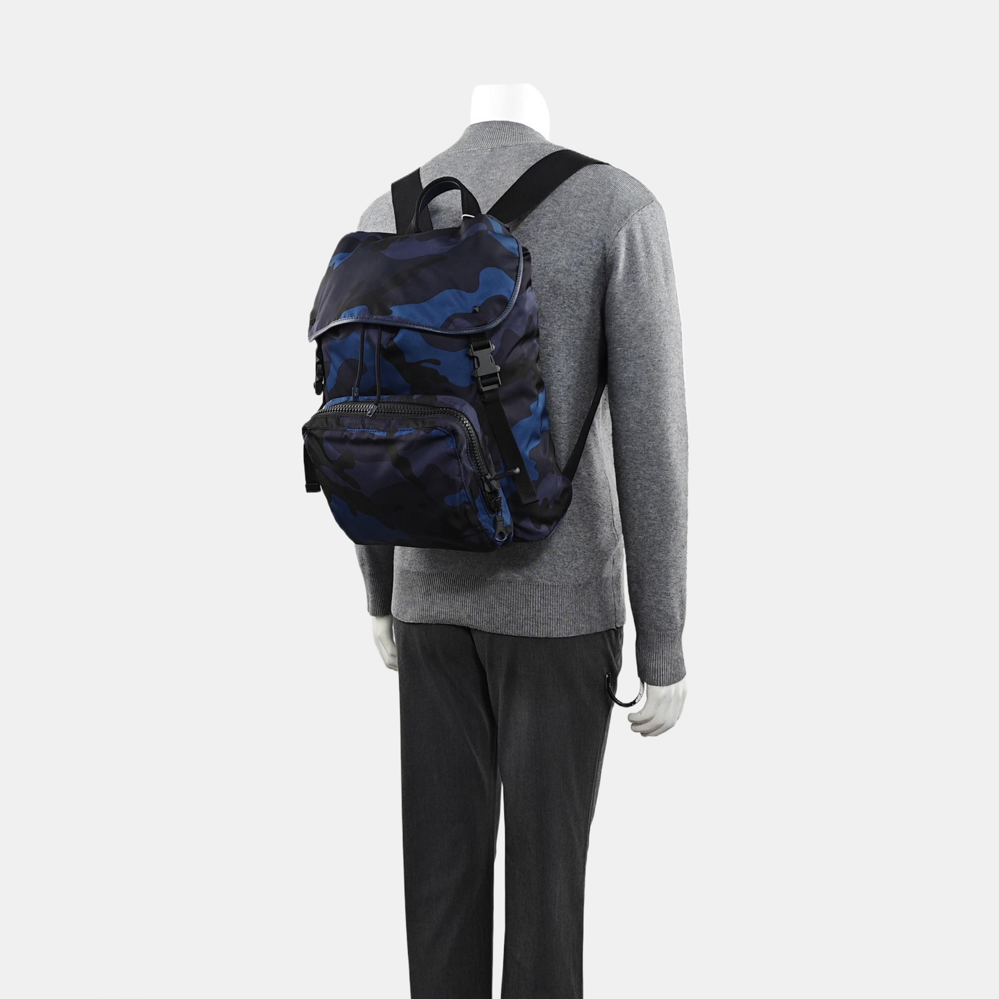 Nylon Backpack Blue