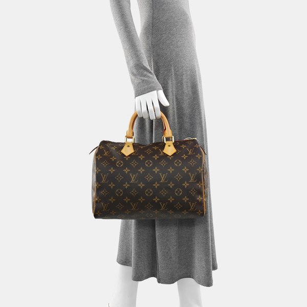 SPEEDY 30 Monogram Coated Canvas Brown