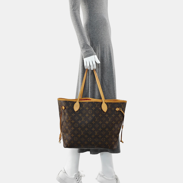 NEVERFULL MM Monogram Coated Canvas Brown