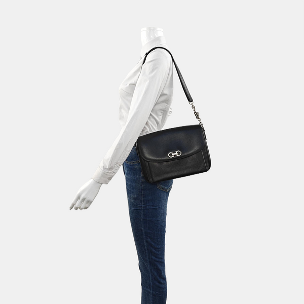 Gancini Calfskin Black