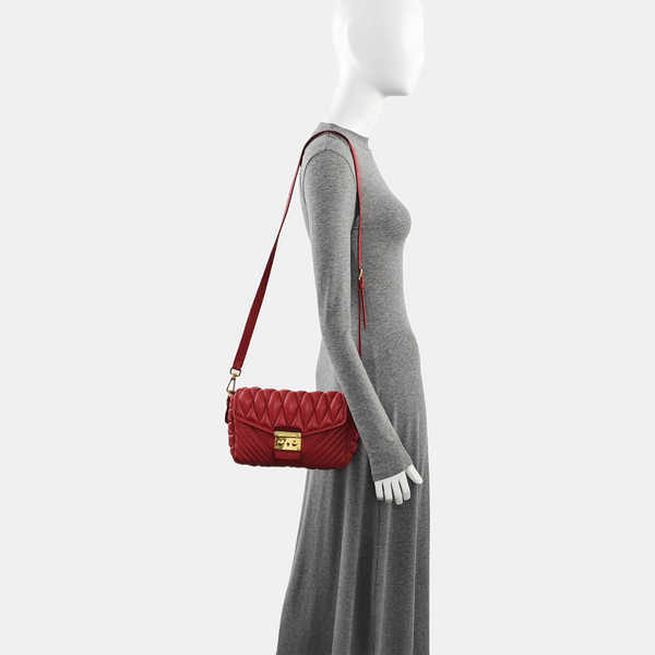 Miu Confidential Quilted Lambskin Red
