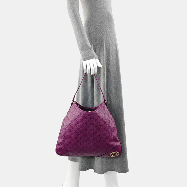 Britt Monogram Calfskin Purple
