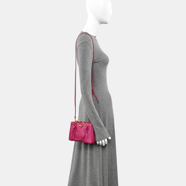 Galleria Super Mini Saffiano Calfskin Red