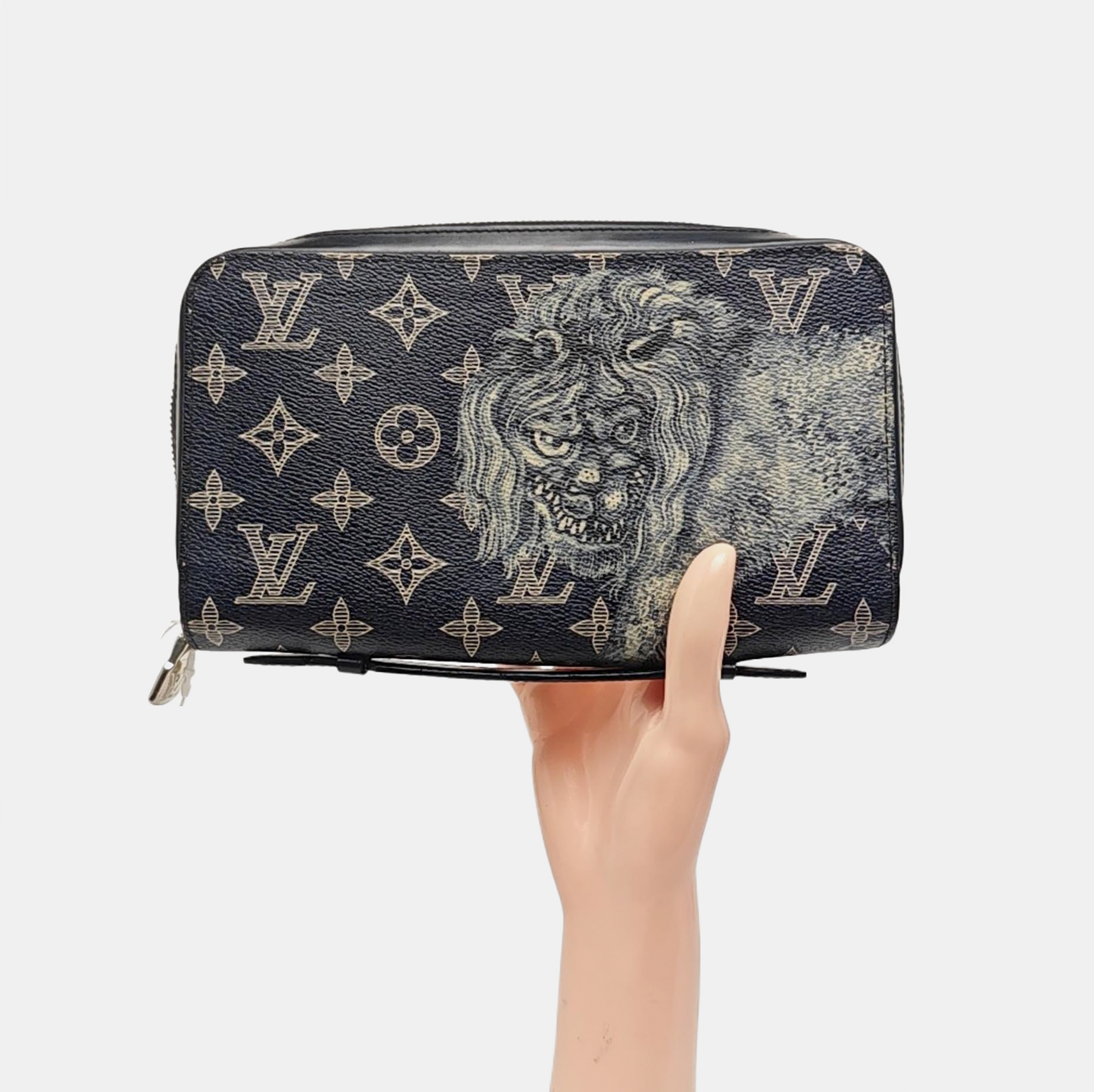 TROUSSE TOILETTE Monogram Coated Canvas Blue