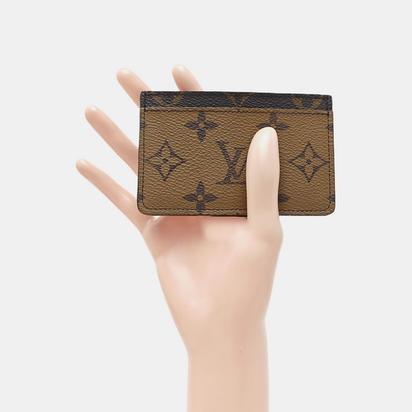 Monogram Coated Canvas Card Holder Brown
