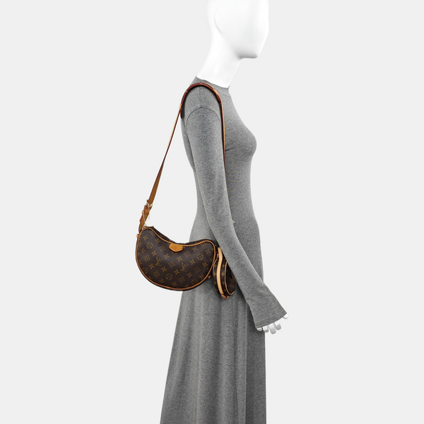 CROISSANT Monogram Coated Canvas Brown
