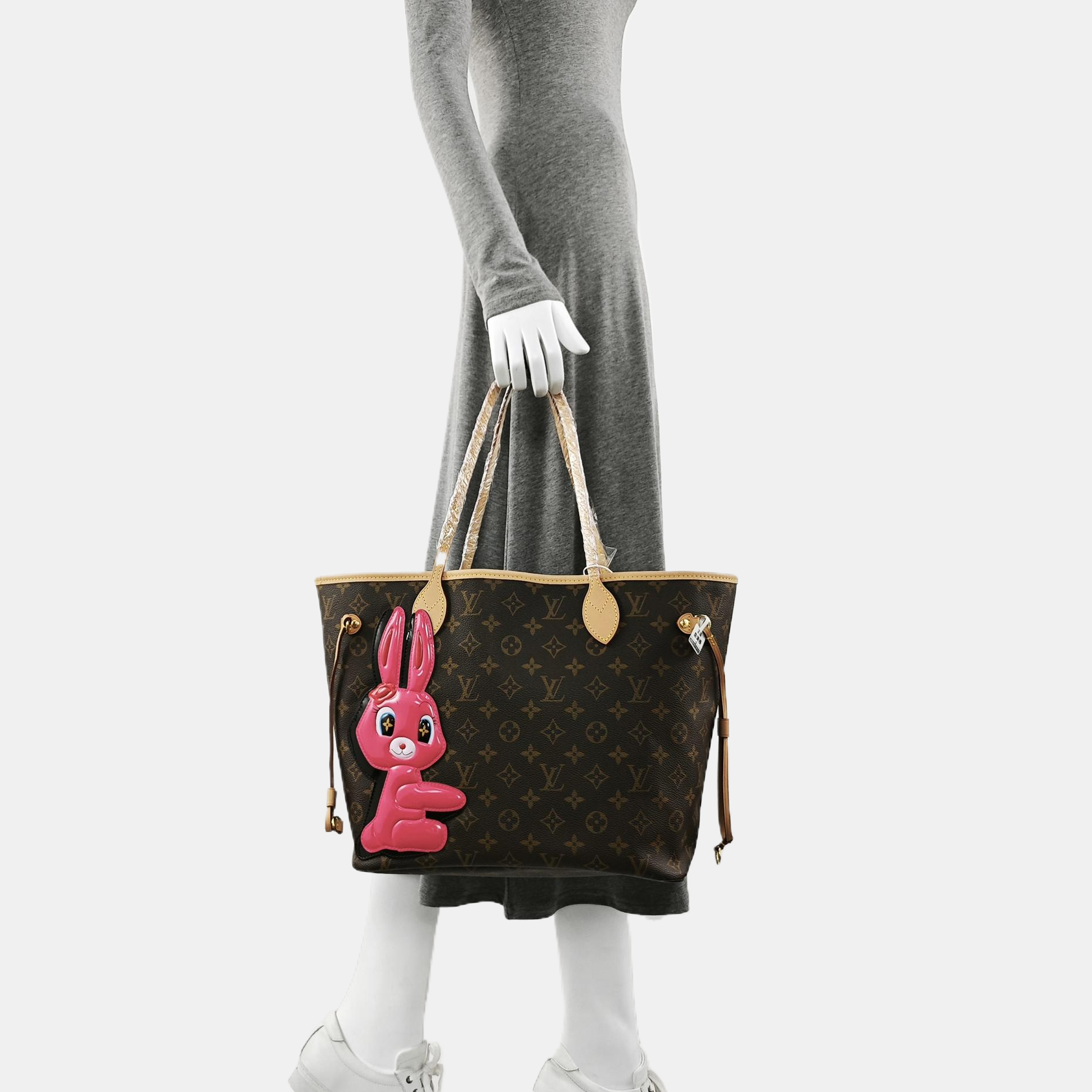NEVERFULL MM Monogram Coated Canvas Brown