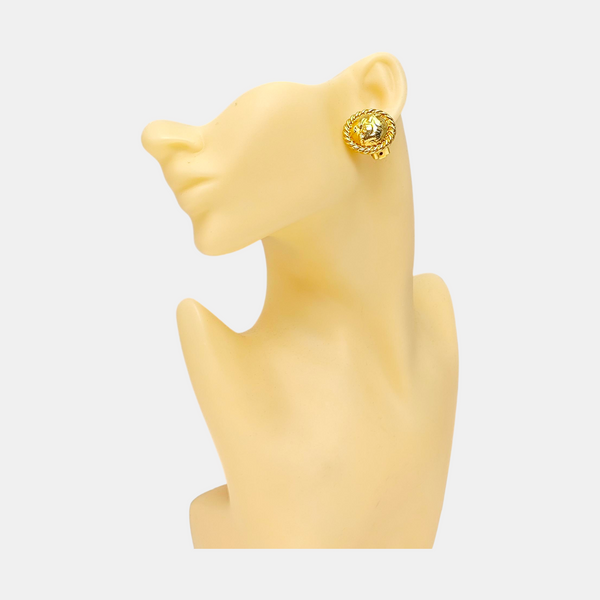 Metal Gold Clip On Earrings
