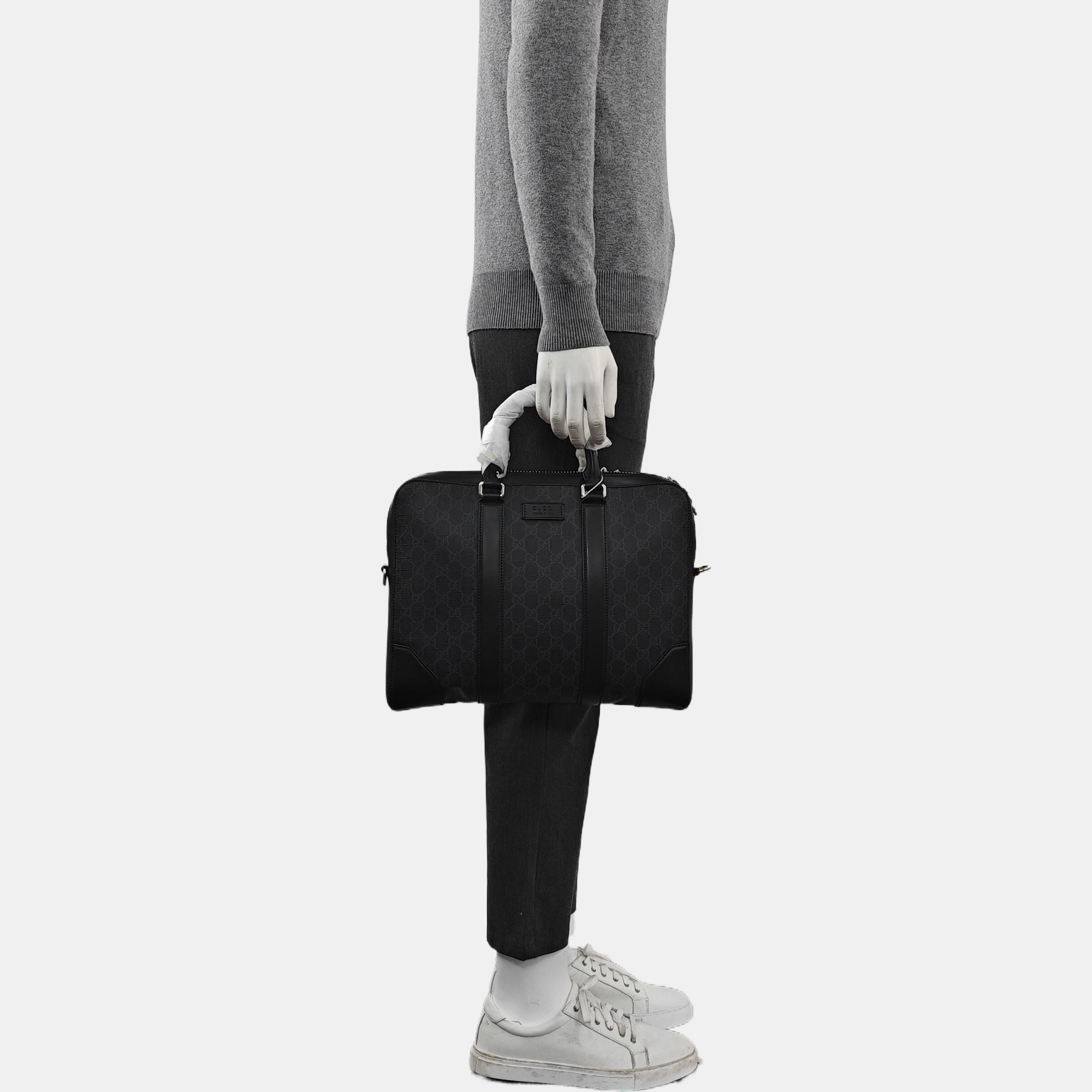 GG Imprime Monogram Coated Canvas Black